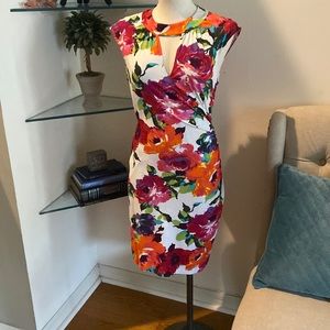 Cache size large floral summer dress, fits like a medium
